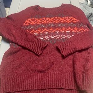 Burgundy knit sweater from American Eagle